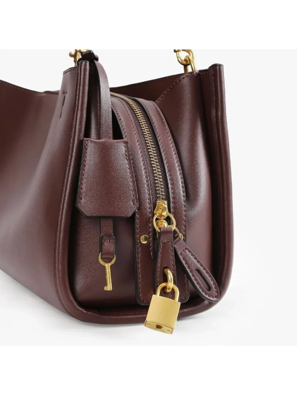 Vintage PU Leather Shoulder Tote Bag | Trendy Slouchy Hobo Handbag for Work